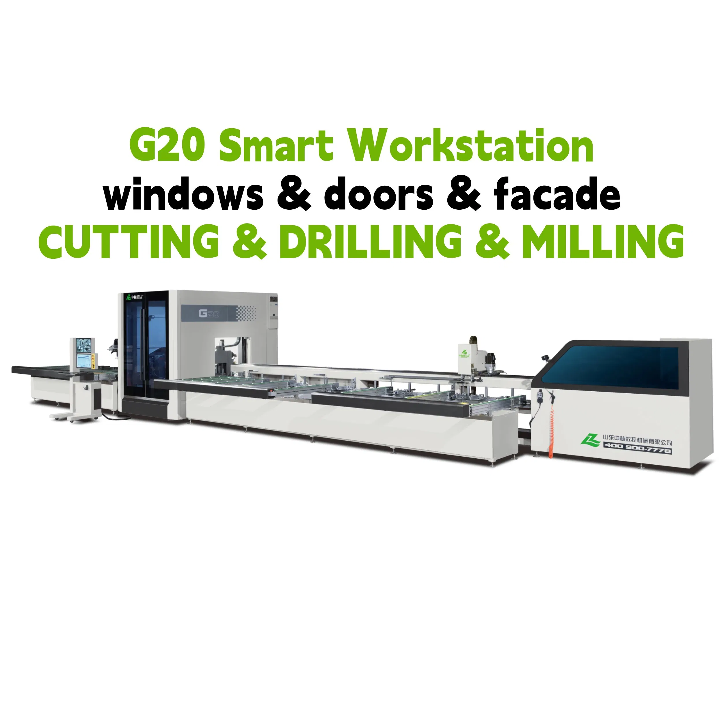 G20 CNC Aluminum Profile Machining Center PVC Cutter Machine for Window-Door Cutting Drilling Equipment Milling and Laser Marking Template